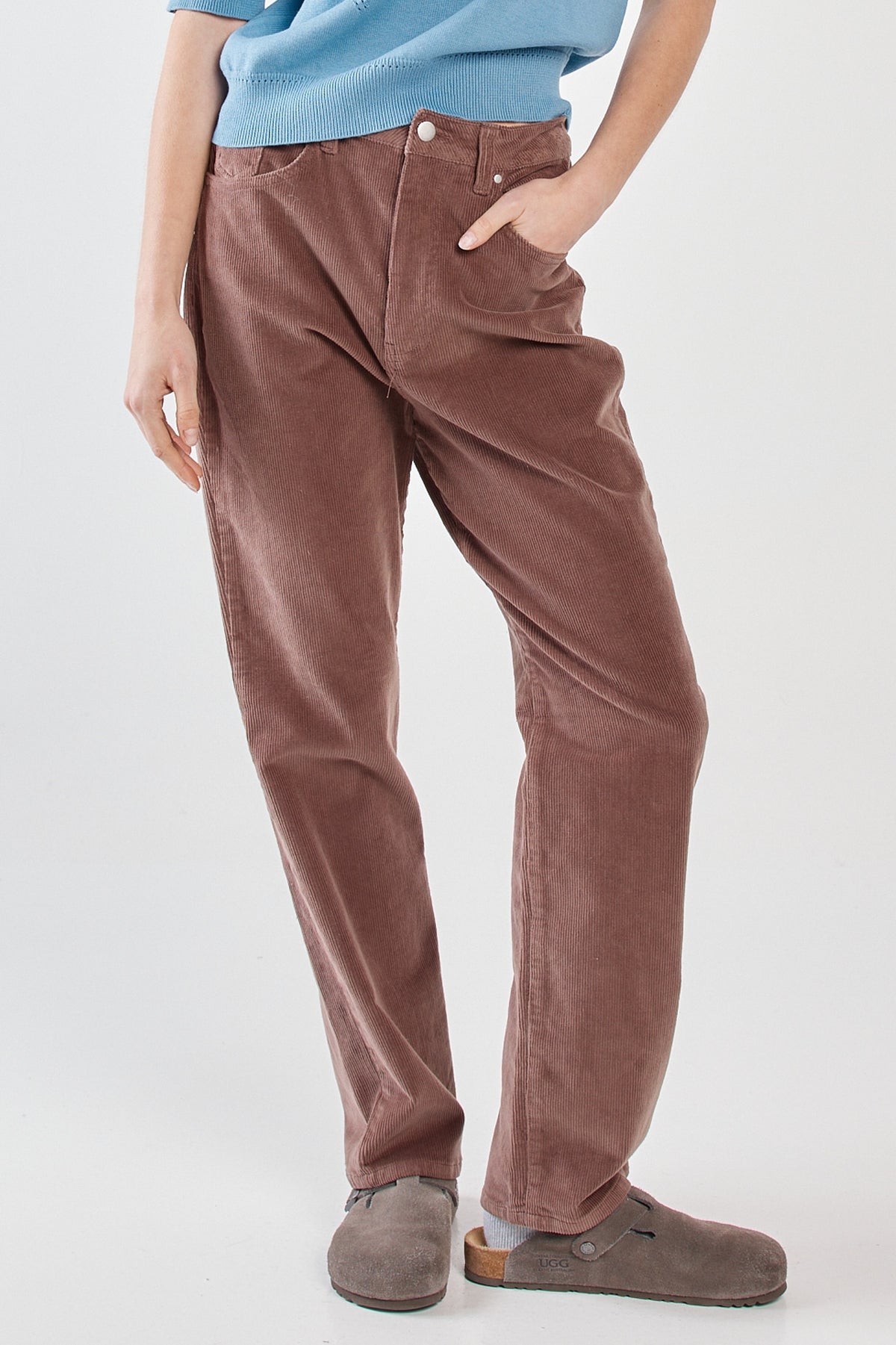 Parco Cord Straight Jean - Brown