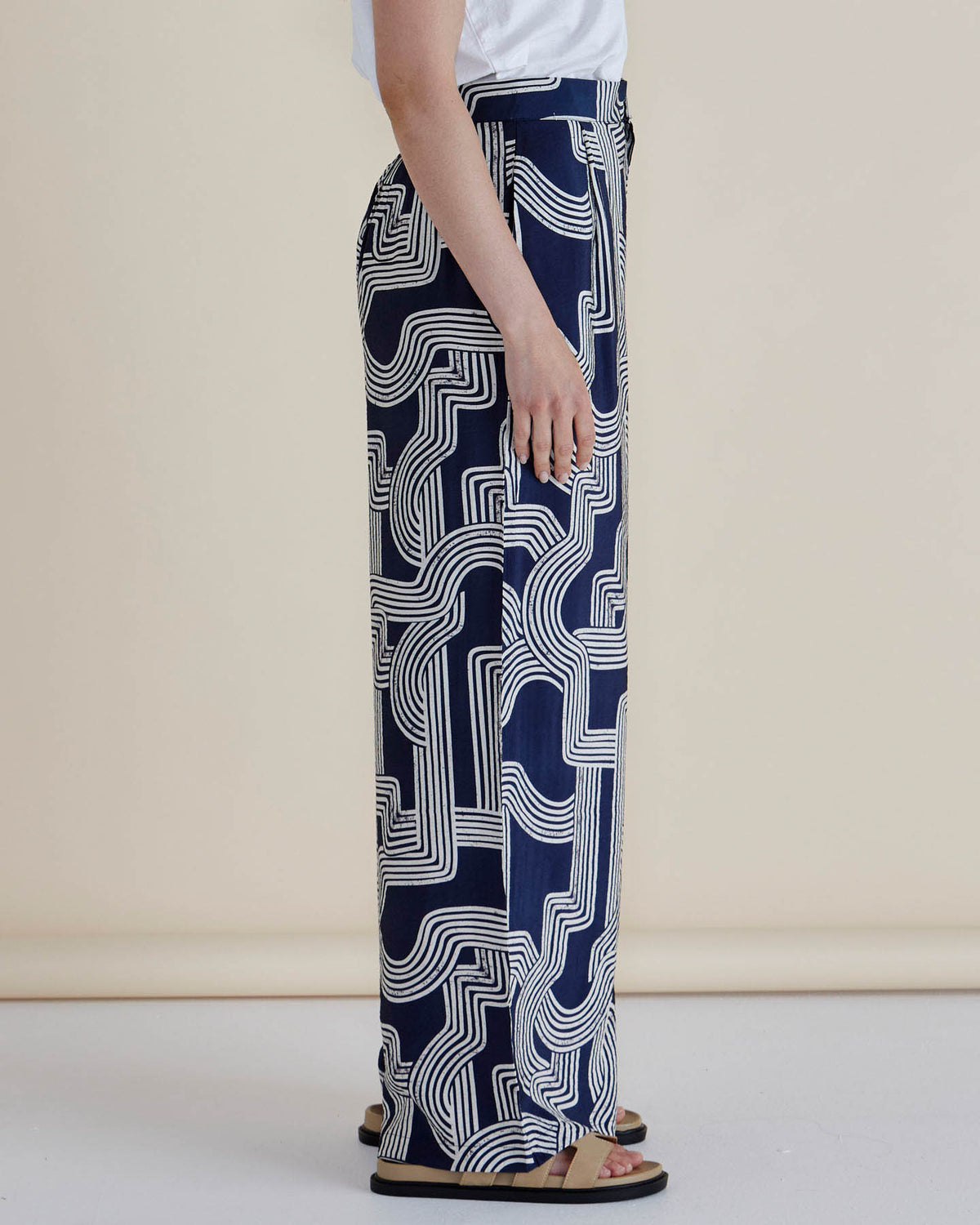 Zander Pant - Navy Geo