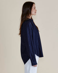 Lizza Embellished Shirt - Dark Blue