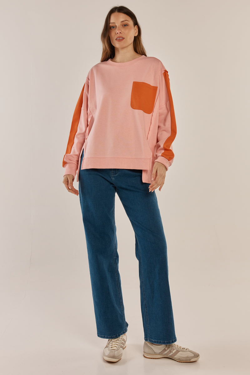 Tania Sweatshirt - Pink/Orange