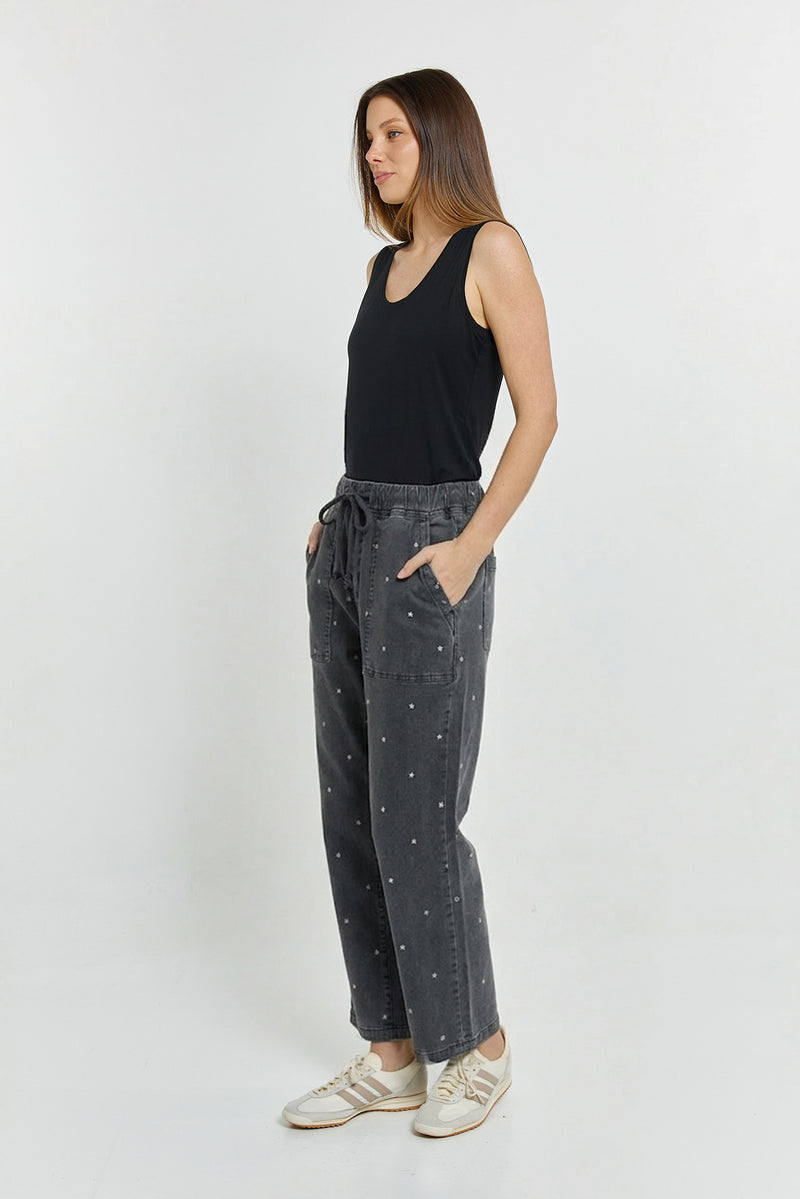 Quinn Stretch Jogger - Star Print