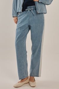 Callie Denim Jogger - Medium Denim Blue