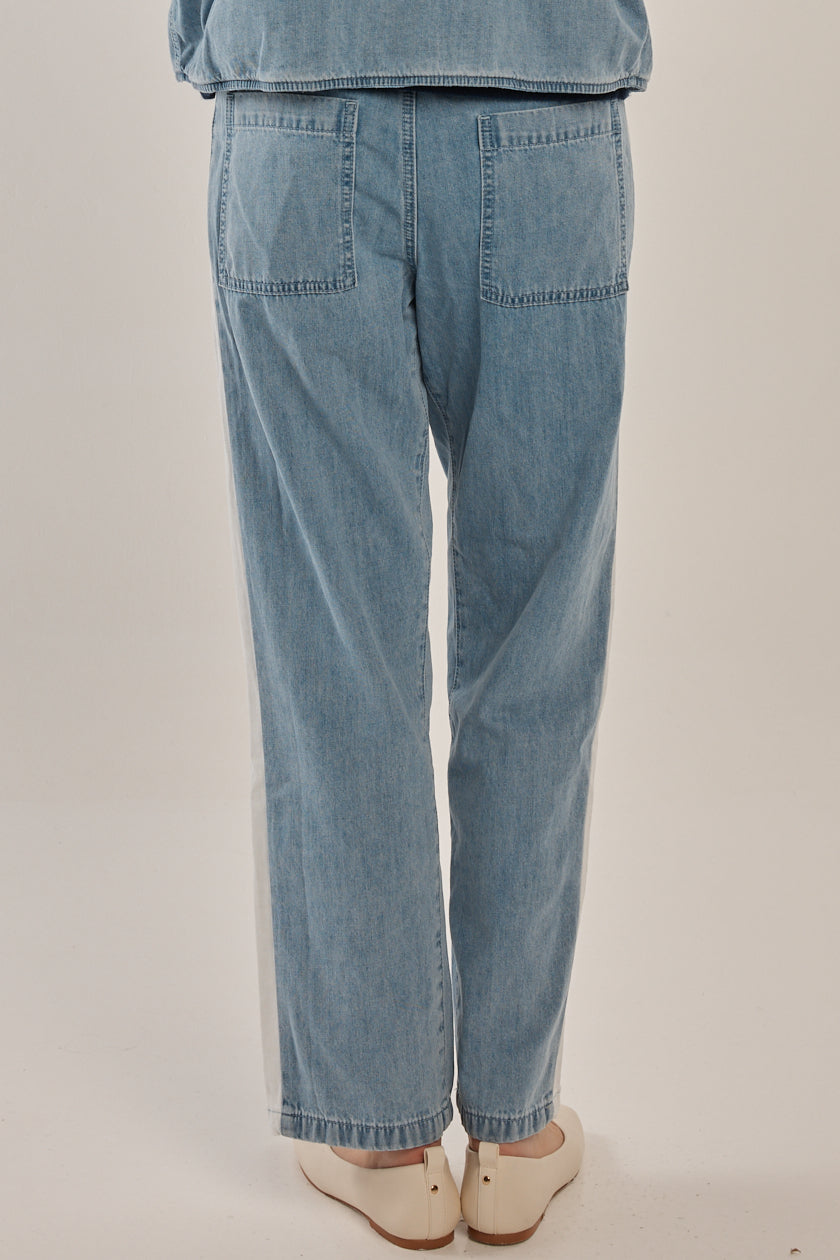 Callie Denim Jogger - Medium Denim Blue