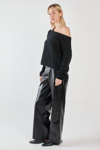 Kiara Asymmetric Knit - Black
