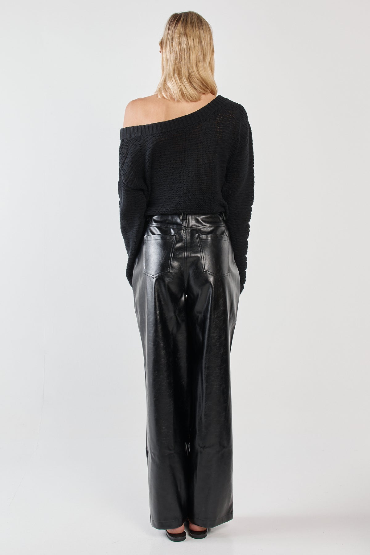 Kiara Asymmetric Knit - Black