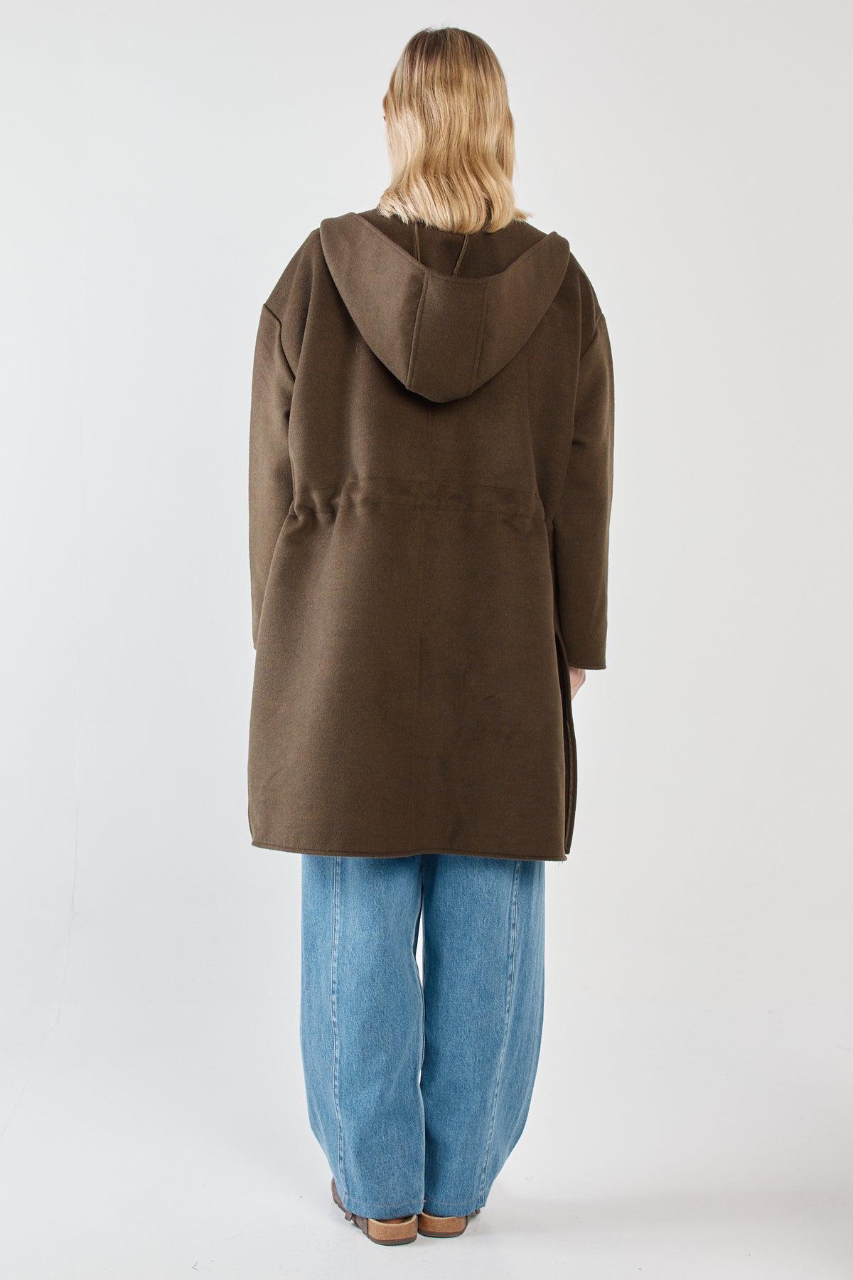 Maxi Hooded Coat - Olive