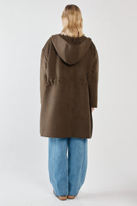 Maxi Hooded Coat - Olive