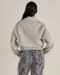 Adaline Crop Trench Jacket - Beige