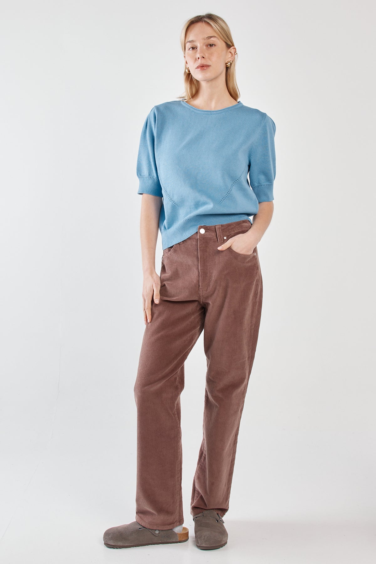 Parco Cord Straight Jean - Brown
