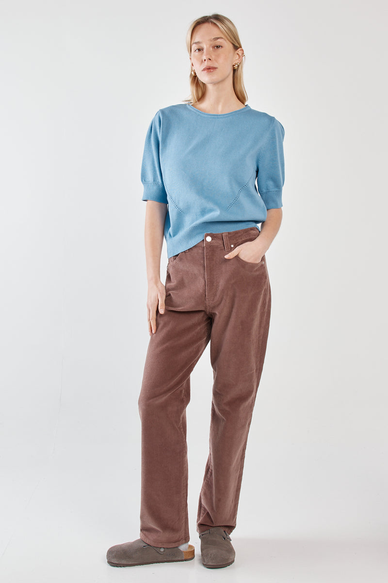 Parco Cord Straight Jean - Brown