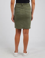 Belle Denim Skirt - Khaki