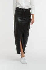 Diva Leather look Skirt - Black