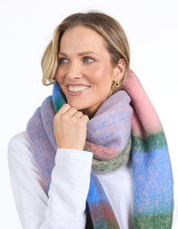 Ribbon Scarf - Pink/Blue/Green Check