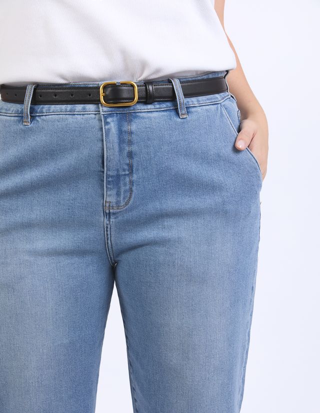 Sydney Cropped Wide Leg Jean - Light Blue Wash