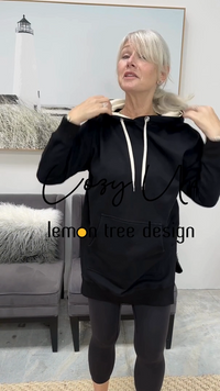 Cozy Up Long Hoodie - Black