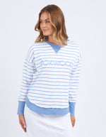 Simplified Stripe Crew - Blue/White Stripe