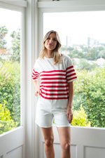 Baldwin Knit Top - Red/White Stripe