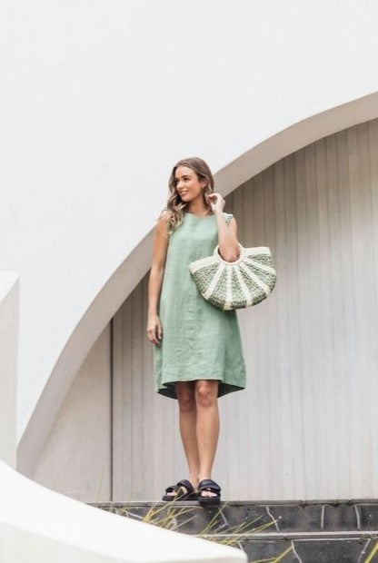 Bastia Dress - Fern Green