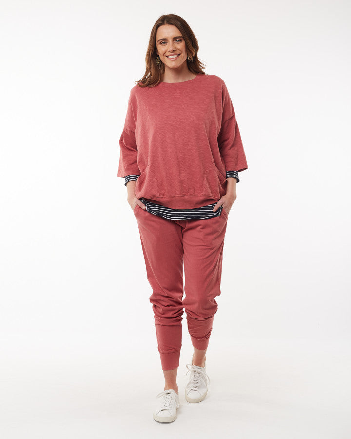Wash Out Lounge Pant - Deep Rose