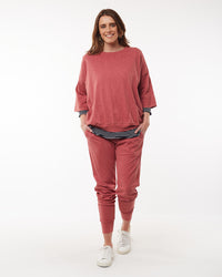 Wash Out Lounge Pant - Deep Rose