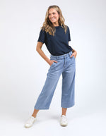 Sidney Cropped Wide Leg Jean - Light Blue Wash