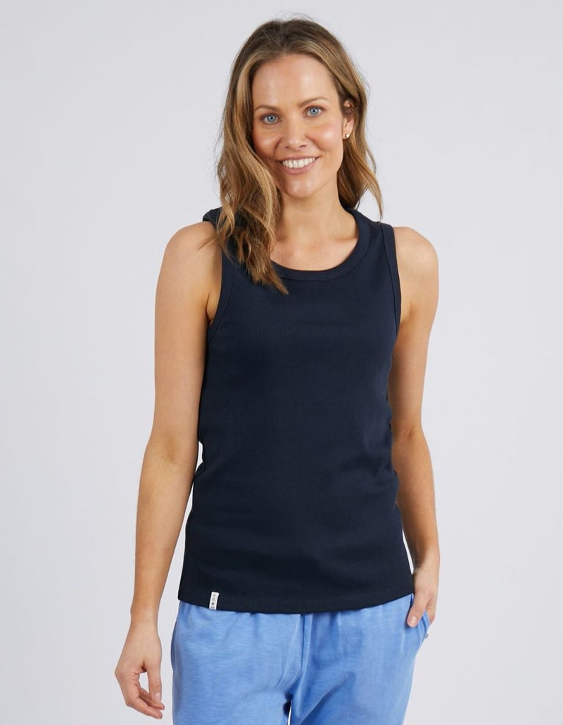 Rib Crew Tank - Dark Sapphire