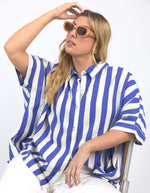 Palermo Stripe Shirt - Royal Blue/Marshmallow Stripe