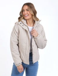 Rosalee Cord Jacket - Mushroom