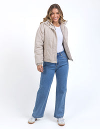 Rosalee Cord Jacket - Mushroom