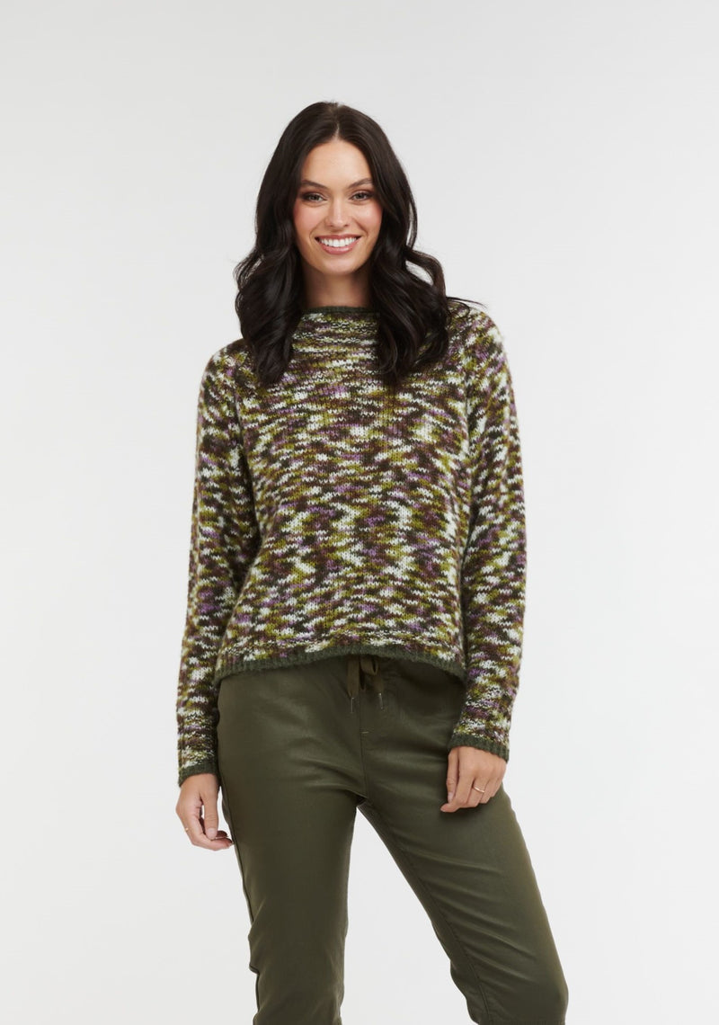 Speckled Knit - Military