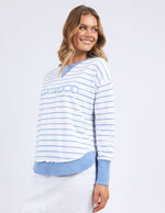 Simplified Stripe Crew - Blue/White Stripe