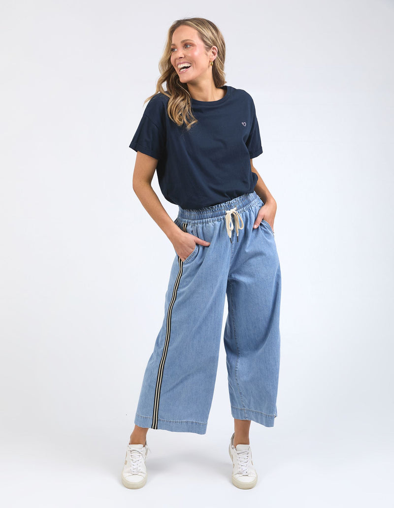 Greta Wide Leg Pant - Light Blue Wash