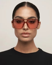Zoya Sunglasses / Orange Tort/ Pink