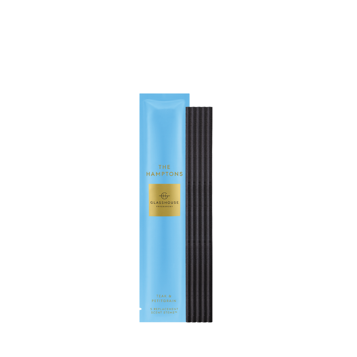 5 Replacement Scent Stems - The Hamptons - TEAK & PETITGRAIN