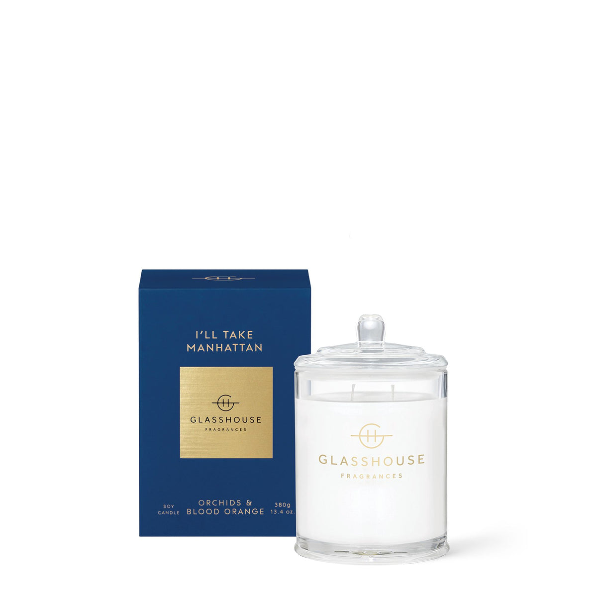 380g Candle - I'll Take Manhattan - ORCHIDS & BLOOD ORANGE